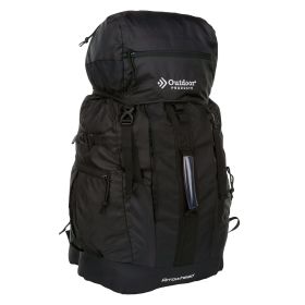 Outdoor Products Arrowhead 47 Ltr Hiking Backpack, Rucksack, Unisex, Black, Adult, Teen