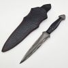 Vetus Dagger Knife with Sheath - Fixed Blade Martial Arts Knife - Dual Edge Blade For Outdoors;  Tactical;  Survival and EDC Double Egde Knife