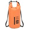 Dry Bag with Zipper Orange 5.3 gal PVC