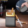 New Brushed Rechargeable USB Electric Lighter; Smoking Case; Cigarette Storage Containers; Plasma Lighter Cover