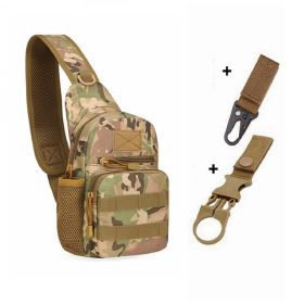 Tactical Shoulder Bag; Molle Hiking Backpack For Hunting Camping Fishing; Trekker Bag (Color: CP And 2 Hooks)