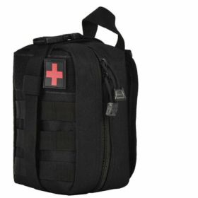 Tactical First Aid Pouch; Detachable Medical Pouch Kit Utility Bag (Bag Only) (Color: Black)
