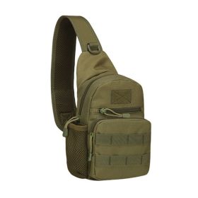 Military Tactical Shoulder Bag; Trekking Chest Sling Bag; Nylon Backpack For Hiking Outdoor Hunting Camping Fishing (Color: Army Green)