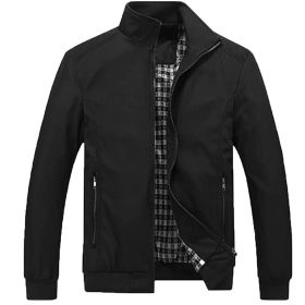 Men's Lightweight Casual Jackets Full-Zip Windbreakers Fashion Jackets Outerwear (size: M)