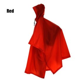 Waterproof 3-in-1 Raincoat Backpack Cover for Hiking, Cycling, and Camping - Protects Your Gear from the Elements (Color: Red)