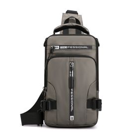 Crossbody Bags Men Multifunctional Backpack Shoulder Chest Bags (Color: Khaki)