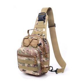 Men Backpack Tactical Sling Bag Chest Shoulder Body Molle Day Pack Pouch (colour: CP)