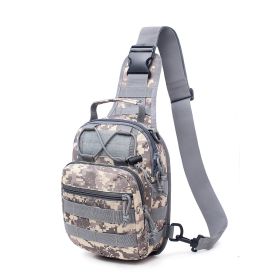 Men Backpack Tactical Sling Bag Chest Shoulder Body Molle Day Pack Pouch (colour: ACU)