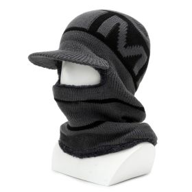 Winter Hat New Lei Feng Hat Men's Stylish Caps Warm Ear Protection Windproof Ear Protection Pilot Hat Baseball Cap (Color: B-Gray)