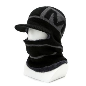 Winter Hat New Lei Feng Hat Men's Stylish Caps Warm Ear Protection Windproof Ear Protection Pilot Hat Baseball Cap (Color: B-Black)