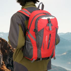 36L Outdoor Backpack Waterproof Daypack Travel Knapsack (Color: Red)