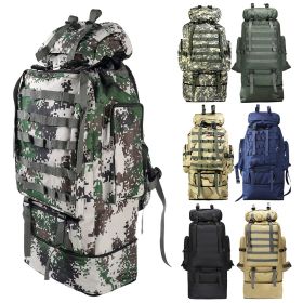 100L Large Military Camping Backpack Waterproof Camo Hiking Travel Tactical Bag (Color: Green)
