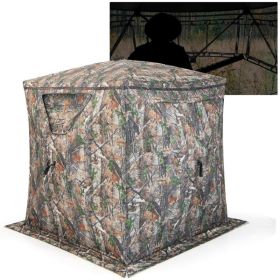 Outdoor Hunting Blind Portable Pop-Up Ground Tent (Color: Camouflage A)