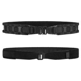 VOTAGOO Tactical Belt, 1.75'' MOLLE Battle Belt with Quick Release Buckle, Low Profile Laser-Cut Battle Belt for Range (Color: Black)