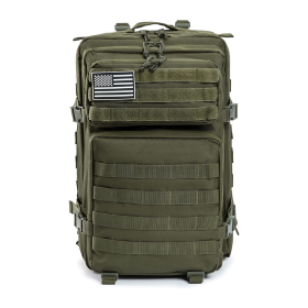 Military 3P Tactical 45L Backpack | Army 3 Day Assault Pack | Molle Bag Rucksack | Range Bag (Color: Army Green)