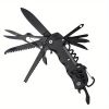 1pc 16-in-1 Multifunctional Pocket Knife Set with Keychain Holder, Scissors, Bottle Opener, Saw, and Camping Combination Tool - Essential Outdoor Gear