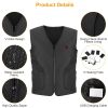 Heat Jacket Vest 3 Heating Gear Adjustable USB Heated Vest Warm Heat Coat Vest