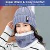 Winter Beanie Hat Scarf Set Women Warm Knitting Skull Cap