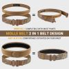 VOTAGOO Tactical Belt-MOLLE Battle Belt, with Quick Release Buckle and Anti-Slip Pad Inner Belt,Law Enforcement Duty Gun Belt
