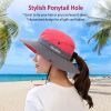 Women Summer Sun Bucket Hats Foldable UV Protection Cotton Cap