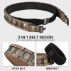 VOTAGOO Tactical Belt, 1.75'' MOLLE Battle Belt with Quick Release Buckle, Low Profile Laser-Cut Battle Belt for Range